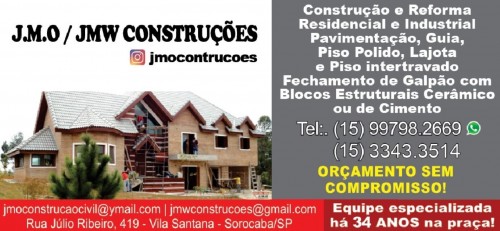 Construções em sorocaba - JMO Construção Civil