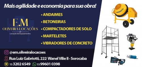 Andaimes em sorocaba - E.M Oliveira Locações