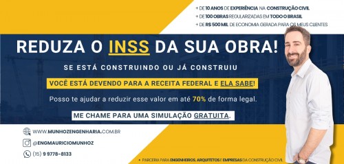 Cadastro Nacional de Obras  em sorocaba - Munhóz Engenharia