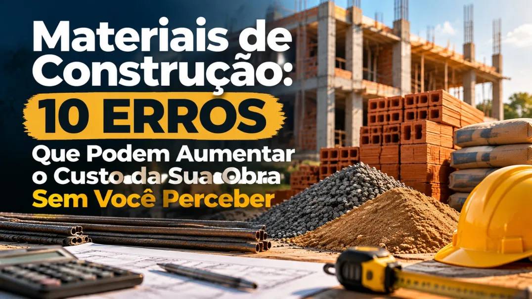 Materiais de Construção: 10 Erros Que Podem Aumentar o Custo da Sua Obra Sem Você Perceber