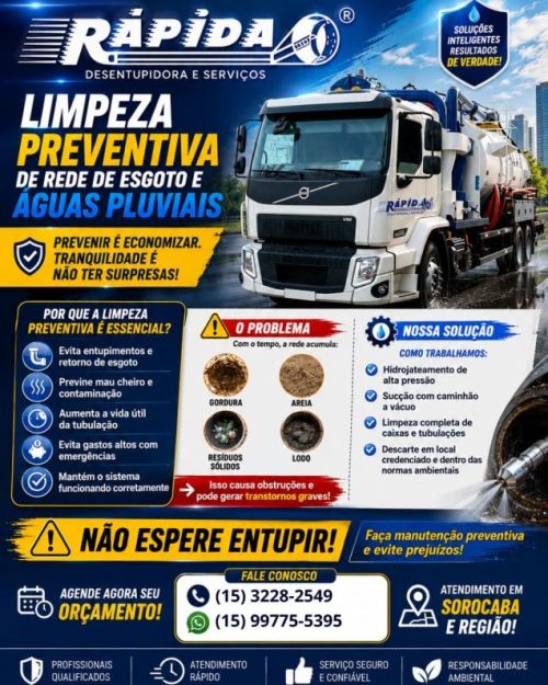 Rápida Desentupidora e Serviços - Galeria
